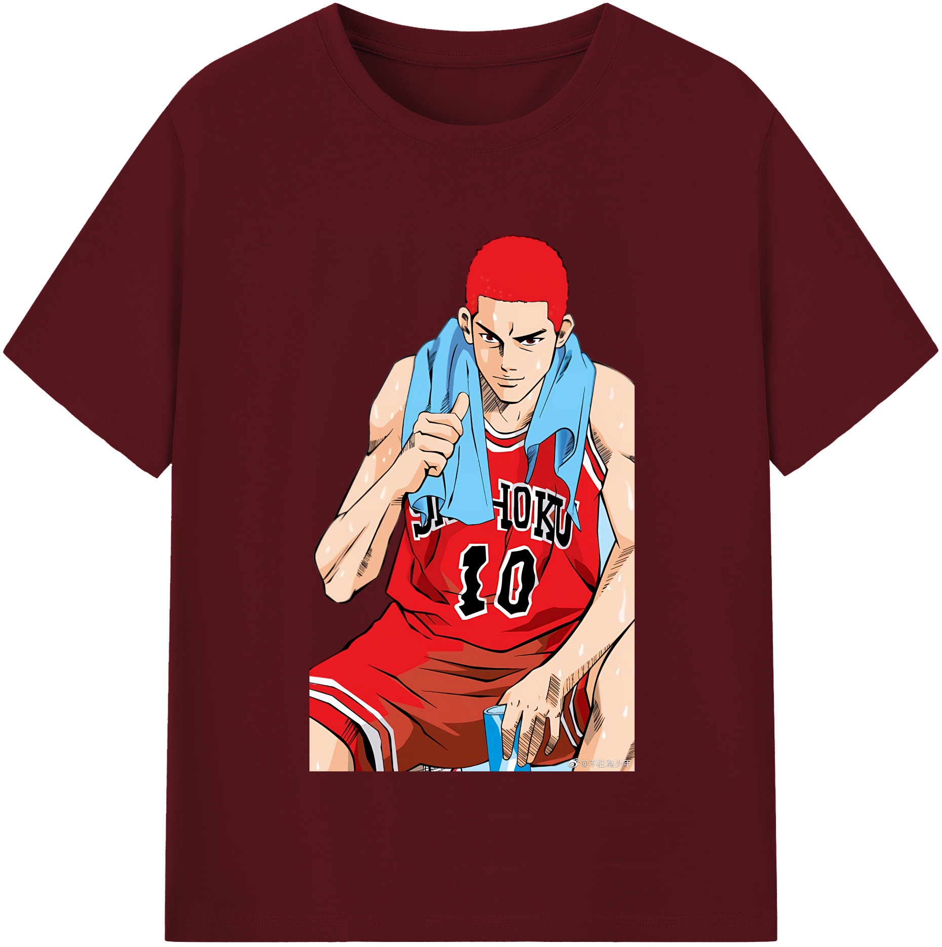 SLAM DUNK／スラムダンク 綿100％半袖Tシャツ（フロントプリント）